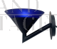 Single wall lamp by Mazzega AV in blue Murano glass