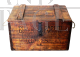 Vintage wooden Poretti beer chest trunk, 1912  