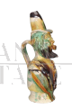 Seminara majolica jug from Calabria with anthropomorphic figure
