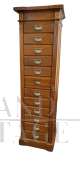 Schirolli solid oak office drawer unit with 12 drawers 