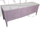 1950s dresser in lilac paint with glass top