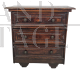 Antique Italian chest of drawers from the late 17th century in walnut wood          