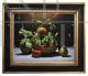 Basket with fruit painting by Ciccone, realist oil on canvas