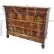Antique 19th century chest of drawers with four drawers and turned columns