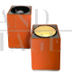Pair of orange Athena cube wall lights, 1970s Italian design