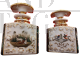 Pair of antique porcelain perfume bottles