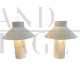 Pair of white Riscio lamps by Joe Colombo