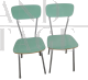 Pair of vintage green formica chairs, 1960s