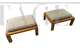 Pair of S20R ottomans by Pierre Chapo in elm and wool