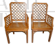 Pair of vintage colonial style armchairs