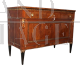 Antique Italian Umbrian sideboard from the Empire era in walnut, 1830