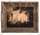 Antique French oil painting on canvas depicting an allegorical scene