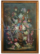 1800's painting with a vase of flowers