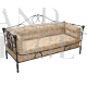 Antique sofa in wrought iron from the late 19th century 