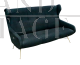 Italian mid-century modern design sofa in black fabric, 1950s