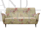 Vintage Italian design sofa from the 50s with flower fabric                    
                            