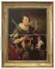 Giovanni Faliero - The musician, Baroque painting of the Neapolitan school, 19th century