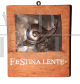 Festina Lente Italian tavern sign in metal and wood, early 1900s   