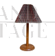Pine table lamp with tartan lampshade, IKEA 1980