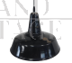 D30 industrial black metal funnel pendant lamp - 1950