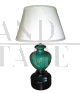 Green and gold ceramic living room table lamp