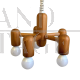 Design chandelier by Hustadt Leuchten in wood, 1980s