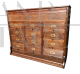 Antique office filing cabinet in oak with 12 drawers  