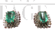 White gold earrings with Colombian emeralds
