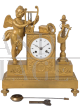 Antique French Empire clock in gilt bronze, 19th century
