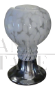Murano table lamp with chromed base