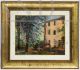 Painting Country house with garden, signed