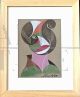 Polyphemus, Cubist Futurist artwork by Erto Zampoli, pastel on paper