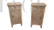 Pair of lacquered shabby bedside tables