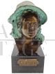 Small bronze bust of a woman sculpture by Gianni Visentin