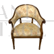 Antique Directory period armchair, cockpit shape
