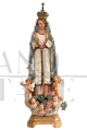 Antique religious sculpture with the Immaculate Virgin, Naples 19th century