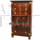 Antique tallboy dresser secretaire from the Empire era in mahogany, 19th century