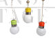 Set of 3 multicolored Murano glass bulb pendant lamps, 1960s