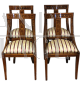 Set of 4 antique inlaid gondola chairs     
