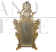 Mirror in gilded wood and decorated mirror glass