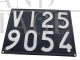 Vintage Vicenza VI25 car license plate