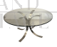 Coffee table attributed to Osvaldo Borsani in steel and glass 