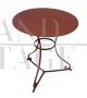 1940s red iron garden table