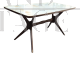 Italian 1950s table in Ico Parisi style with glass top 