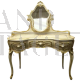 Venetian baroque style dressing table painted with floral motifs