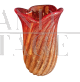 Barovier & Toso vase in red and orange Murano glass, Italy 1950s