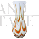 Artistic Murano glass vase in white and orange color, 1960s