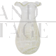 Vintage transparent Murano glass vase with bubbles