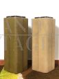 Coppia di colonnine posacenere vintage rivestite in pelle