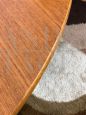 Tavolo rotondo vintage con piano in teak, anni '60
